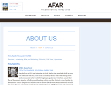Tablet Screenshot of about.afar.com